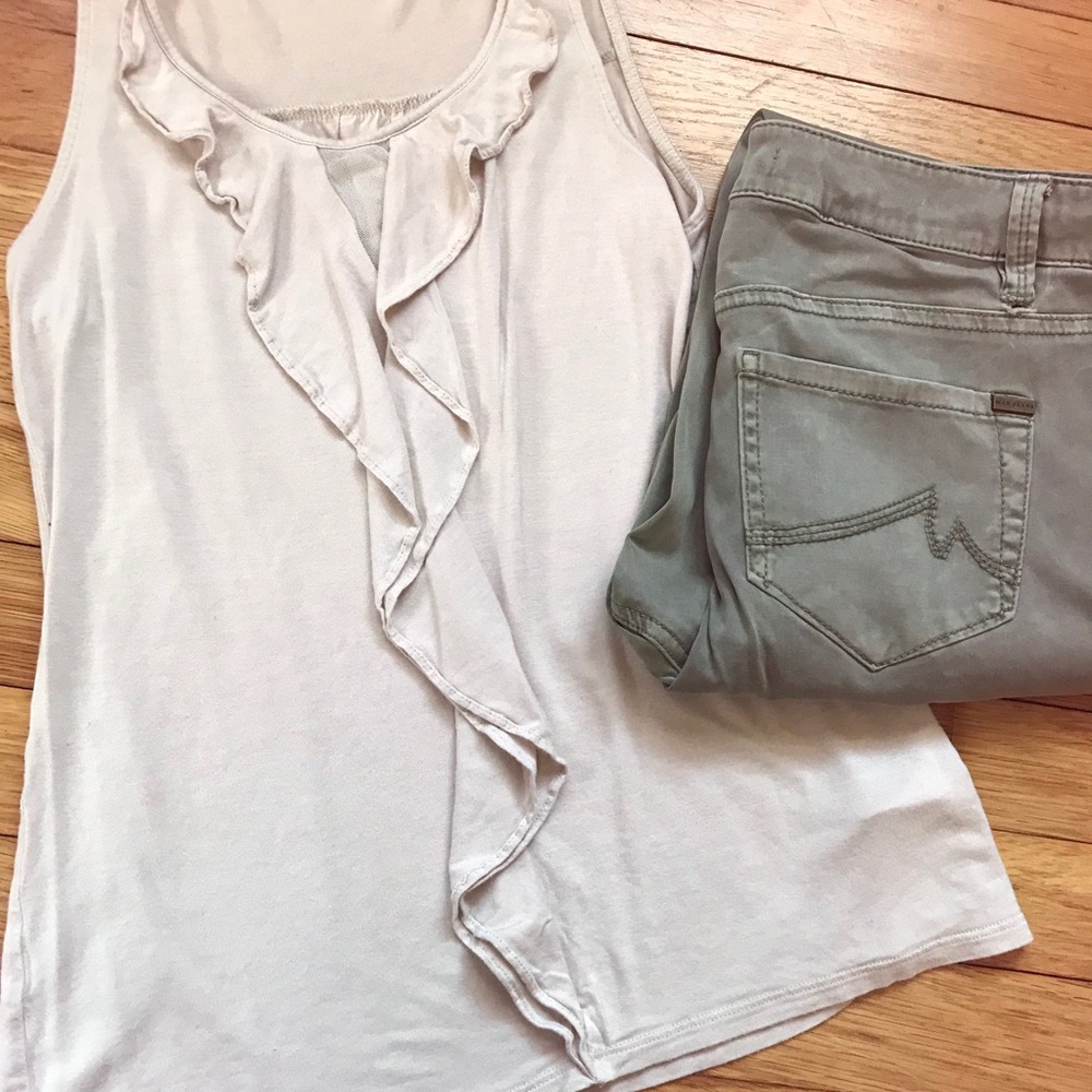 Express Ruffle Front Tank Size S